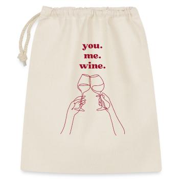 Toi. Moi. du vin. - Sac cadeau 40 x 50 cm - nature - Devant