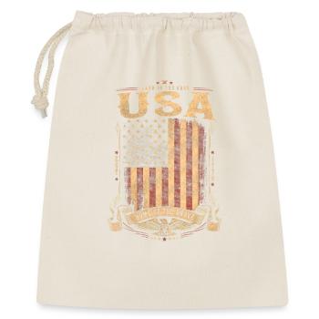 Blason vintage des drapeaux américains - Sac cadeau 40 x 50 cm - nature - Devant