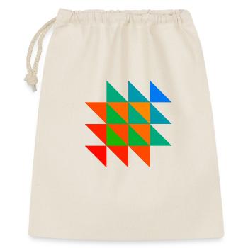 Mosaïque Triangle Coloré - Sac cadeau 40 x 50 cm - nature - Devant