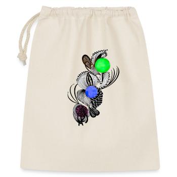 Line flowers with color balls - Gift Bag 40 x 50 cm - nature - Front