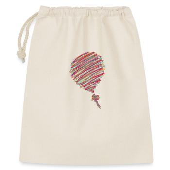 Ballon gribouillis au néon – Croquis pop art - Sac cadeau 40 x 50 cm - nature - Devant