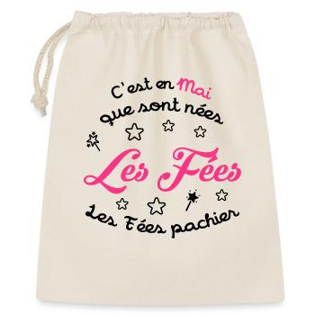 Fée / Fille / Reine / Naissance / Bébé / Mai - Gift Bag 40 x 50 cm - nature - Front