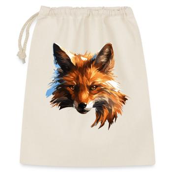 Polygon Fuchs - Geschenkbeutel aus Baumwolle (40 x 50 cm) - Natur - Vorne