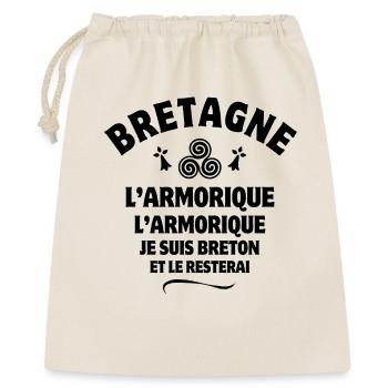 Bretagne, Bretonisch, Armorica - Geschenkbeutel aus Baumwolle (40 x 50 cm) - Natur - Vorne
