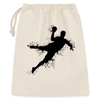 Joueur de handball Explosion de handball Lancer d’équipe Lanceur - Sac cadeau 40 x 50 cm - nature - Devant