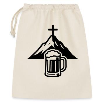 Berggipfel Bier Genuss - Geschenkbeutel aus Baumwolle (40 x 50 cm) - Natur - Vorne