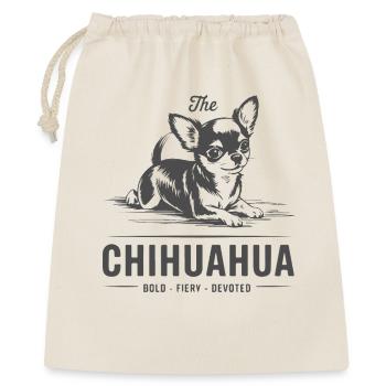 Emblème du cœur de la flamme du chihuahua - Sac cadeau 40 x 50 cm - nature - Devant