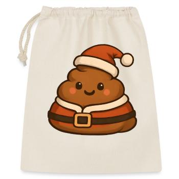 -Weihnachts-Weihnachtsmann Charming - Geschenkbeutel aus Baumwolle (40 x 50 cm) - Natur - Vorne