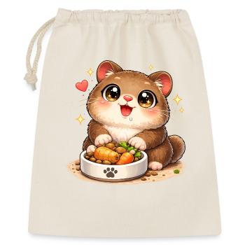 Cuddly kitten with food bowl - Gift Bag 40 x 50 cm - nature - Front