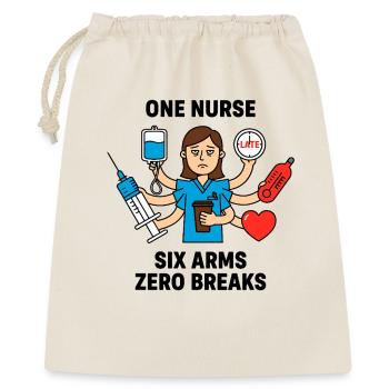 Überfordertes Multitasking-Chaos der Krankenschwester - Geschenkbeutel aus Baumwolle (40 x 50 cm) - Natur - Vorne