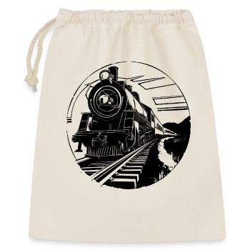 Dessin ferroviaire - Sac cadeau 40 x 50 cm - nature - Devant