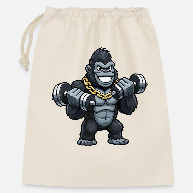 Dresseur de force gorille dans un style dessin animé - Sac cadeau 40 x 50 cm - nature