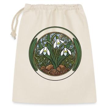 Perce-neige dans le cercle Art nouveau - Sac cadeau 40 x 50 cm - nature - Devant