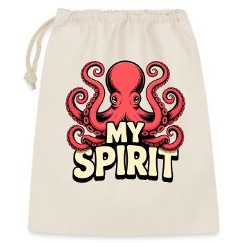 Oktopus Spirit - Geschenkbeutel aus Baumwolle (40 x 50 cm) - Natur - Vorne