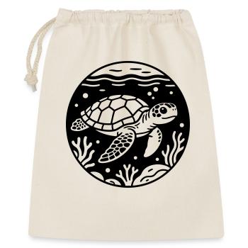 Tortue de mer - Sac cadeau 40 x 50 cm - nature - Devant