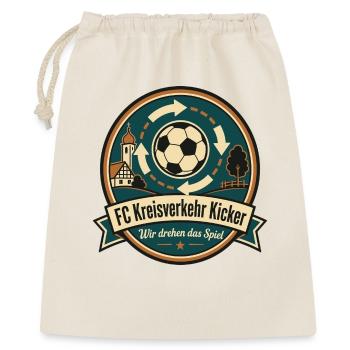 FC Kreisverkehr Kicker - Geschenkbeutel aus Baumwolle (40 x 50 cm) - Natur - Vorne