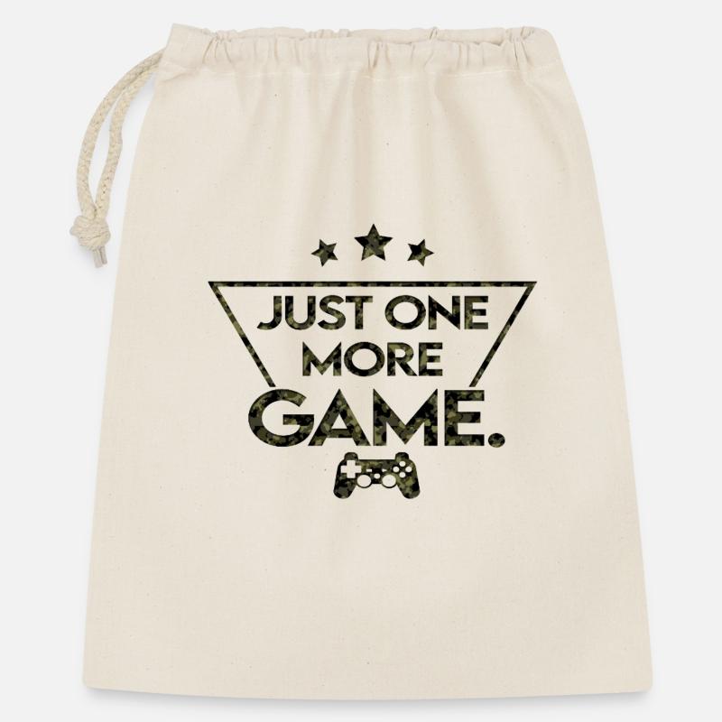 Camouflage _Just_one_more_game_ - Gift Bag 40 x 50 cm - nature