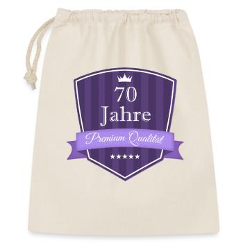 Premium 70 lila - Geschenkbeutel aus Baumwolle (40 x 50 cm) - Natur - Vorne