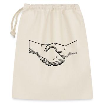 Contrat poignée de main Vintage Illustration - Sac cadeau 40 x 50 cm - nature - Devant