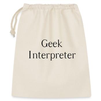 Geek interpreter - Geschenkbeutel aus Baumwolle (40 x 50 cm) - Natur - Vorne