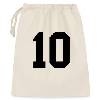 Design numéroté 10 – Style Sportif Block - Sac cadeau 40 x 50 cm - nature - Devant