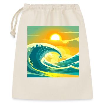 Sea Sun - Geschenkbeutel aus Baumwolle (40 x 50 cm) - Natur - Vorne