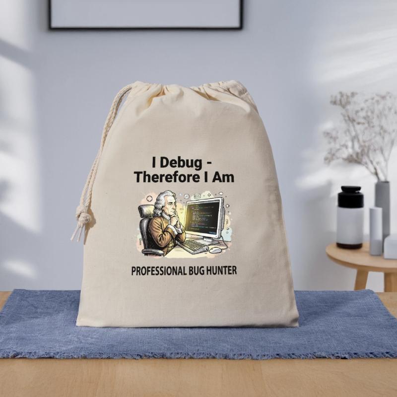 Retro Scholar at Coding Console - light background Gift Bag 40 x 50 cm