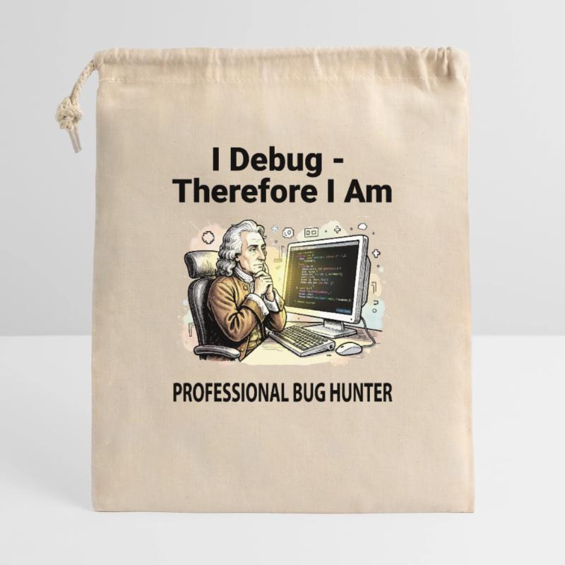 Retro Scholar at Coding Console - light background Gift Bag 40 x 50 cm