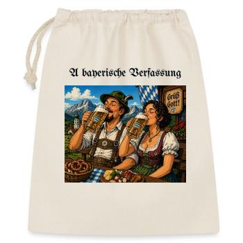 A_bayerische_Verfassung - Geschenkbeutel aus Baumwolle (40 x 50 cm) - Natur - Vorne