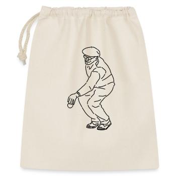 Petanque Player Left-Handed - Gift Bag 40 x 50 cm - nature - Front