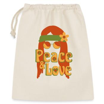 Peace and Love - Gift Bag 40 x 50 cm - nature - Front