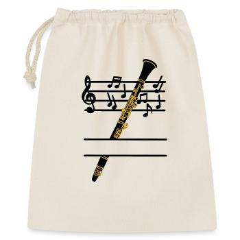 Clarinet brass music tones - Gift Bag 40 x 50 cm - nature - Front