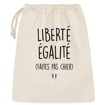 Citation,Humour, Liberté Egalité,France,Français - Sac cadeau 40 x 50 cm - nature - Devant