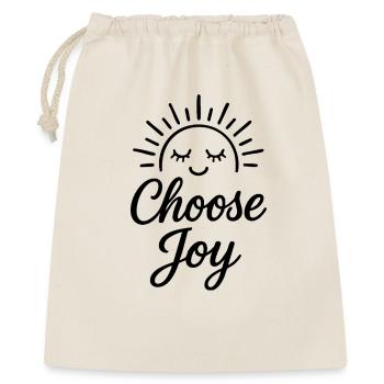Choose Joy - Geschenkbeutel aus Baumwolle (40 x 50 cm) - Natur - Vorne