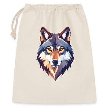 Wolf Head Motif Proud Wolf Head Illustration - Gift Bag 40 x 50 cm - nature - Front