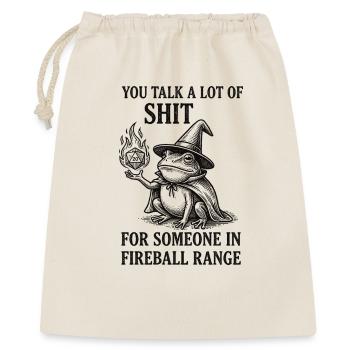 Fireball Range – Lustiger Frosch Magier RPG - Geschenkbeutel aus Baumwolle (40 x 50 cm) - Natur - Vorne