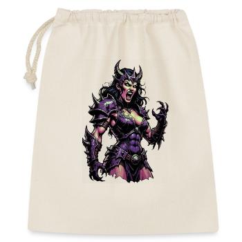 Crying demon woman in nail armor - Gift Bag 40 x 50 cm - nature - Front