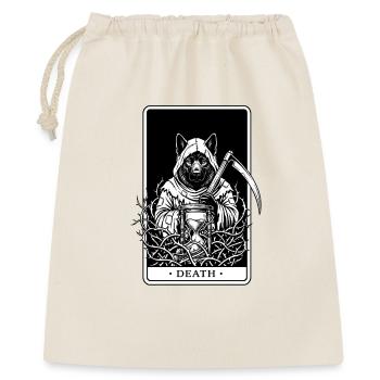 Eurasier | Death | Tarot - Geschenkbeutel aus Baumwolle (40 x 50 cm) - Natur - Vorne