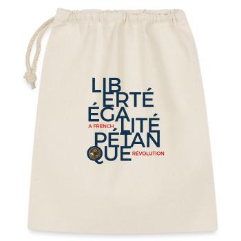 Liberté Égalité Pétanque, la French Révolution - Sac cadeau 40 x 50 cm - nature - Devant