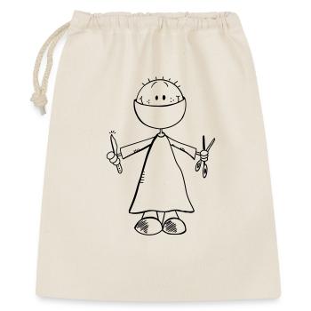 Chirurg Comicfigur - Arzt - Chirurgie - OP - Team - Geschenkbeutel aus Baumwolle (40 x 50 cm) - Natur - Vorne