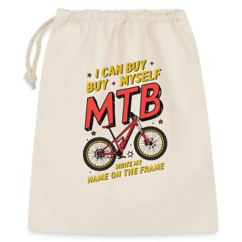 Humorvolles MTB Buy Myself Custom Design - Geschenkbeutel aus Baumwolle (40 x 50 cm) - Natur - Vorne