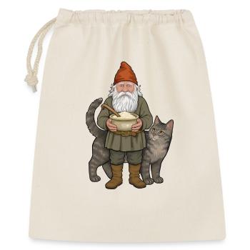 L’elfe de la ferme et le chat - Sac cadeau 40 x 50 cm - nature - Devant