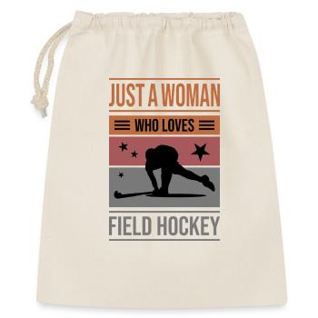 Field Hockey Just a Woman - Gift Bag 40 x 50 cm - nature - Front