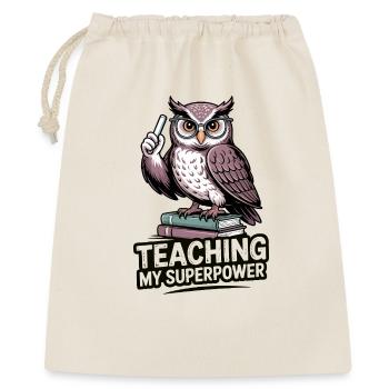Enseigner Power Owl - Sac cadeau 40 x 50 cm - nature - Devant