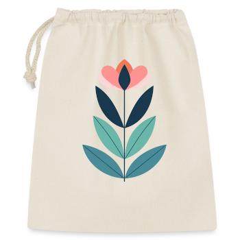 Illustration de fleur moderne géométrique - Sac cadeau 40 x 50 cm - nature - Devant