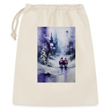 Couple de Neige Violette par Ville - Sac cadeau 40 x 50 cm - nature - Devant