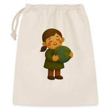 Little environmentalist with globe - Gift Bag 40 x 50 cm - nature - Front