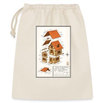 Plan des Elsässer Fachwerkhausarchitekten - Geschenkbeutel aus Baumwolle (40 x 50 cm) - Natur - Vorne