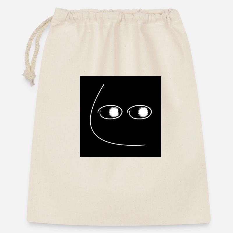 Seite Eye_Blk/Wht - Geschenkbeutel aus Baumwolle (40 x 50 cm) - Natur
