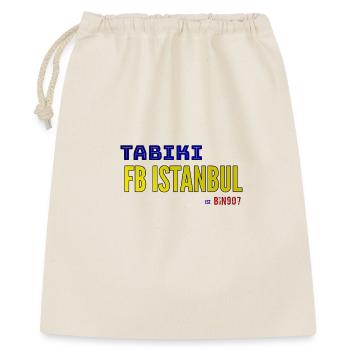 TABIKI FB ISTANBUL Kontrast-Design - Geschenkbeutel aus Baumwolle (40 x 50 cm) - Natur - Vorne